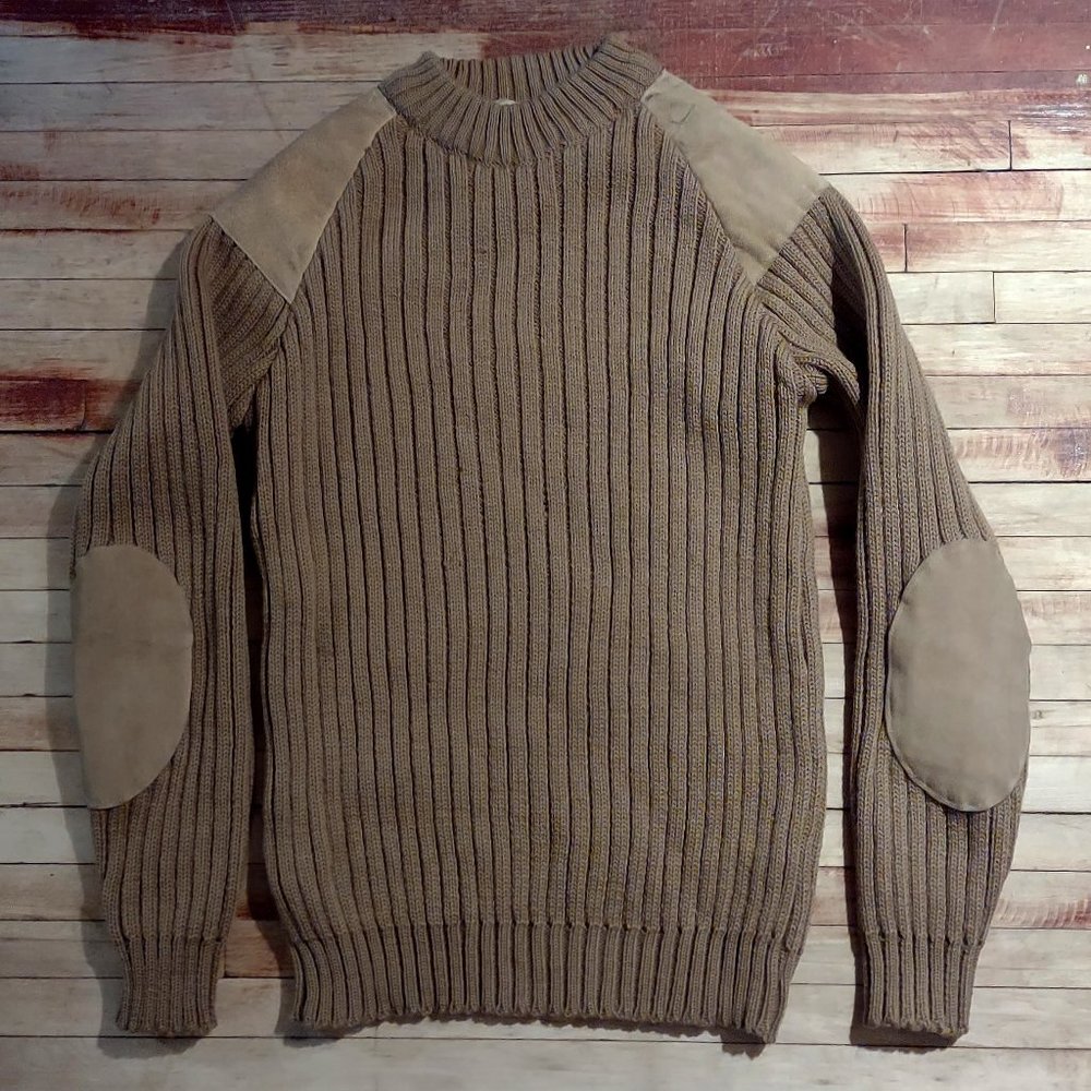 Orvis men's knit sweater elbow pads size small